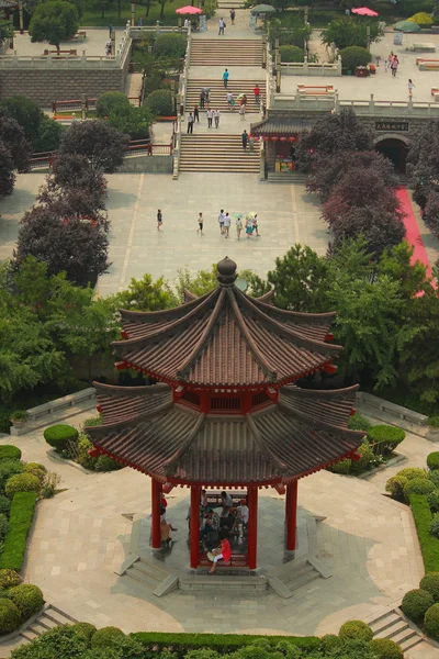 Vista de la plaza desde la gran pagoda de ganso salvaje — Foto de Stock