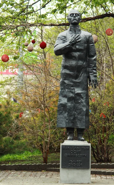 Monument of russian poet and essayist Osip Mandelstam in Vladivostok — Stock Photo, Image