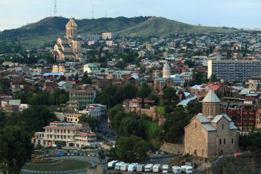 Tiflis, Gürcistan 'ın hava manzarası