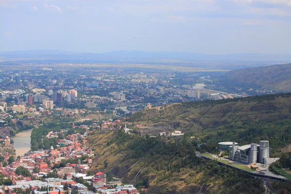 Letecký pohled na Tbilisi, Gruzie — Stock fotografie