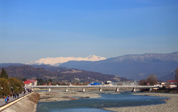 River Mzymta in Adler, the southest district of Sochi — Stock Photo, Image