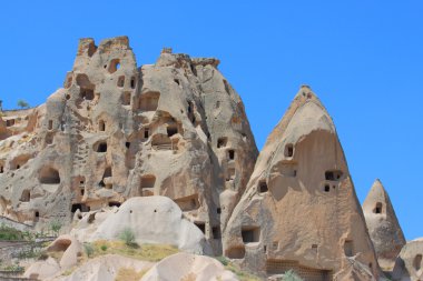 mağaralarda spectalar kayalar, Kapadokya, Türkiye