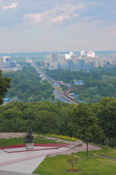 Luchtfoto van Kiev, Oekraïne — Stockfoto