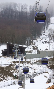 Teleferik Rosa Khutor Kayak merkezinde