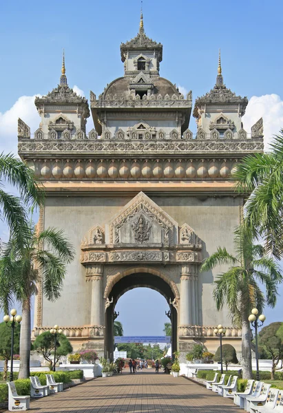 The Victory gate in Vientiane — Stock Photo, Image