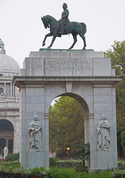 Nájezdové brána Victoria memorial, Indie — Stock fotografie