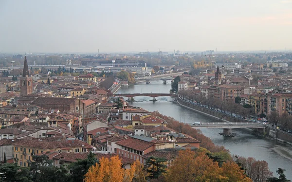Verona, İtalya 'nın hava manzarası — Stok fotoğraf