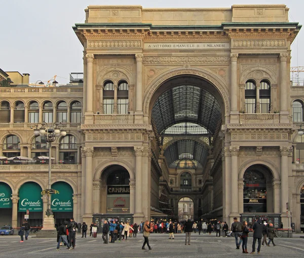 Галерея Вітторіо Емануеле II у Мілані. — стокове фото