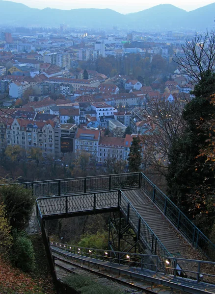 城市景观的城市格拉茨，资本，施蒂利亚州 — 图库照片