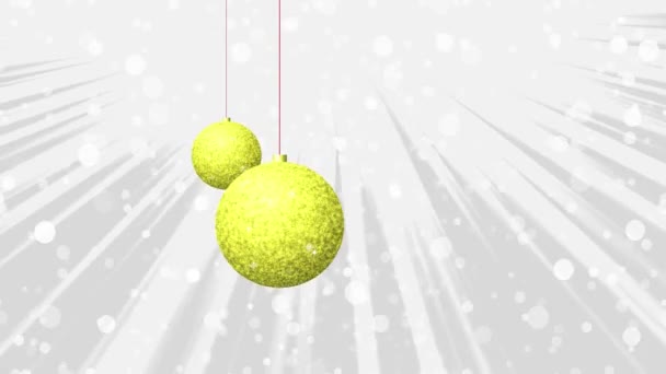 Christmas video in Full HD - turnning sphere with stars and rays — Stock Video