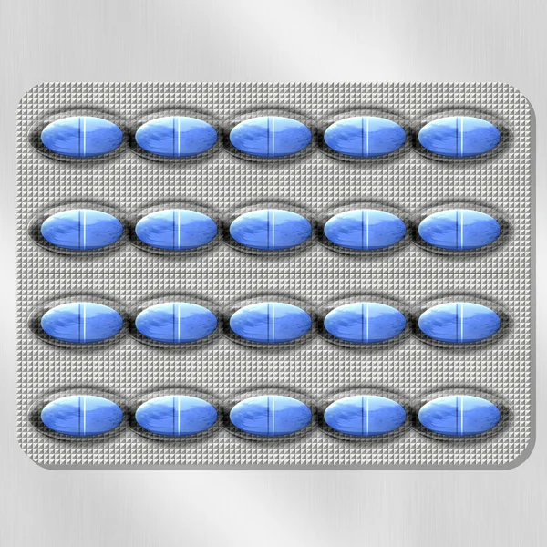 Blue pills — Stock Photo, Image