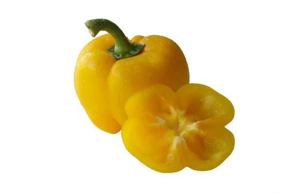 Řez žlutá paprika — Stock fotografie