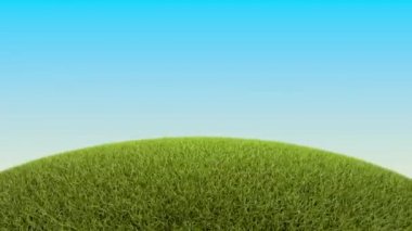 Çimenlerin üzerinde gökyüzü arka plan Paskalya yumurta dekore edilmiş