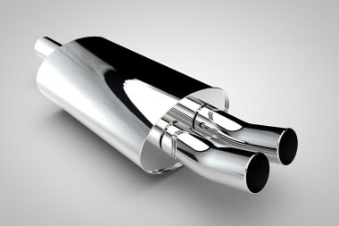 Exhaust Pipe car auto tuning pipe parts chrome clipart