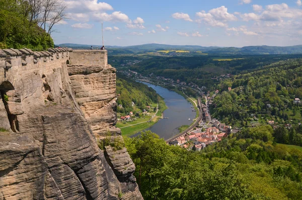 Monumento de la fortaleza Koenigstein, Sajonia — Foto de Stock