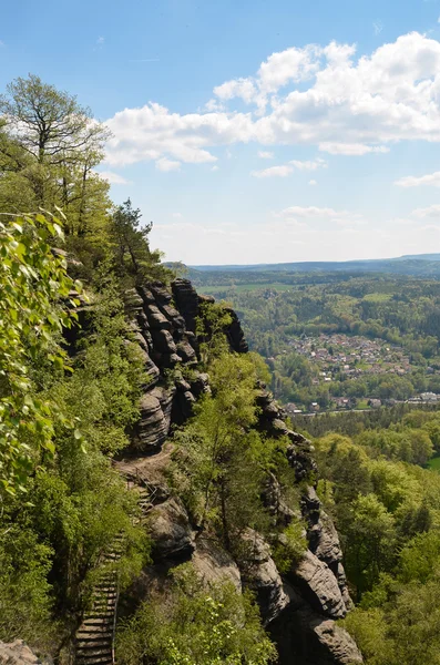 Lilienstein - Sakson İsviçre, Almanya — Stok fotoğraf