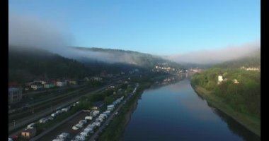 Sakson İsviçre, kayalar Lilienstein, kale Koenigstein