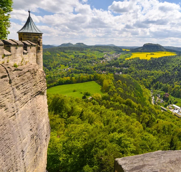 Monumento de la fortaleza Koenigstein, Sajonia — Foto de Stock