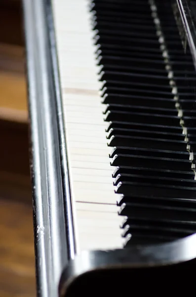 Piano keyboard music instrument black concert melody — Stock Photo, Image