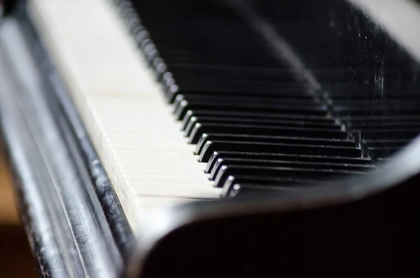 Klavírní klávesnice hudební nástroj černé koncert melodie — Stock fotografie