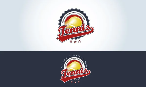 Tennis Ball Vektor Zeichen Logo Sport Bar Illustration — Stockvektor
