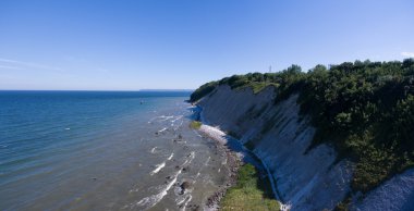Rügen Adası Baltık Denizi üzerinde Kap Arkona adlı kıyı manzara