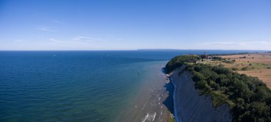 Rügen Adası Baltık Denizi üzerinde Kap Arkona adlı kıyı manzara