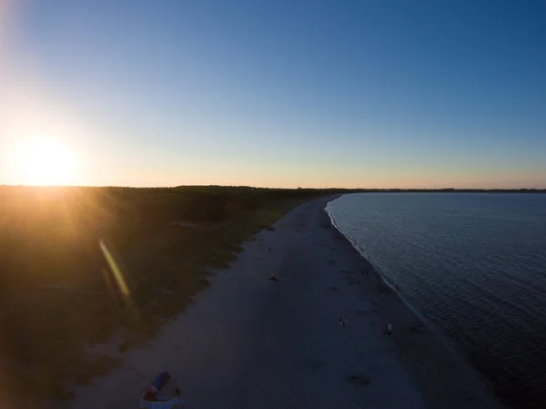 Vue aérienne sur mer baltique juliusruh île de ruegen — Photo