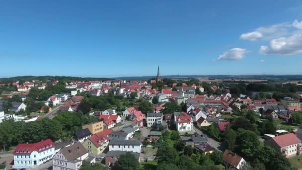 Luchtfoto Bergen auf Rügen Duitsland town Mecklenburg — Stockvideo