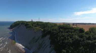 Rügen Adası Baltık Denizi üzerinde Kap Arkona adlı kıyı manzara