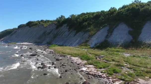 Kustlandskap på Kap Arkona på ön Rügen Östersjön — Stockvideo