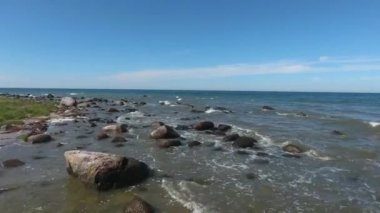 Rügen Adası Baltık Denizi üzerinde Kap Arkona adlı kıyı manzara