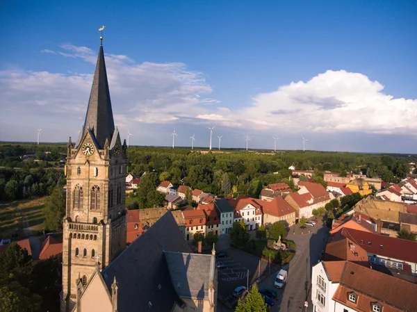 Vecchia chiesa Lucka città medievale Germania Turingia — Foto Stock