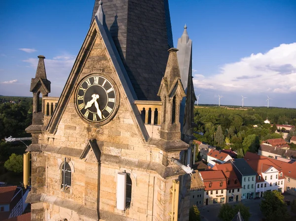Gamla kyrkan Lucka medeltida staden Tyskland Thüringen — Stockfoto