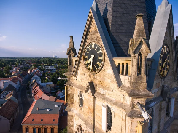 Gamla kyrkan Lucka medeltida staden Tyskland Thüringen — Stockfoto