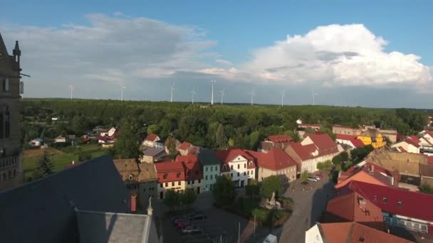 Oude kerk Lucka middeleeuwse stad Duitsland-Thüringen — Stockvideo