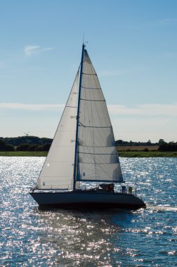 Beyaz yelkenli yelkenli gemiler