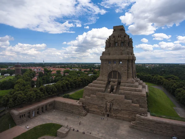 国家纪念碑在莱比锡，德国的战斗 — 图库照片