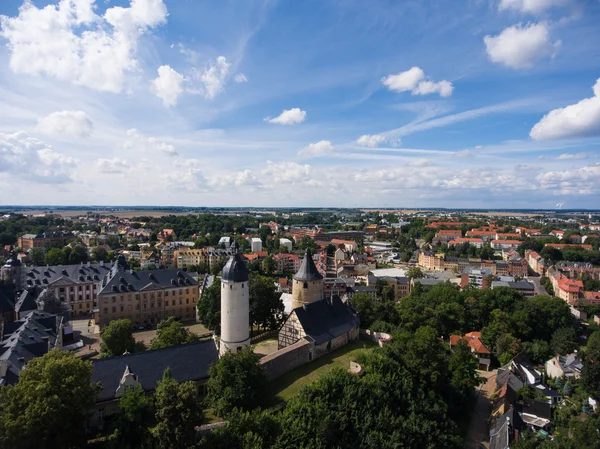 Aerial View Altenburg Turyngii zamek średniowiecznej Starówki — Zdjęcie stockowe