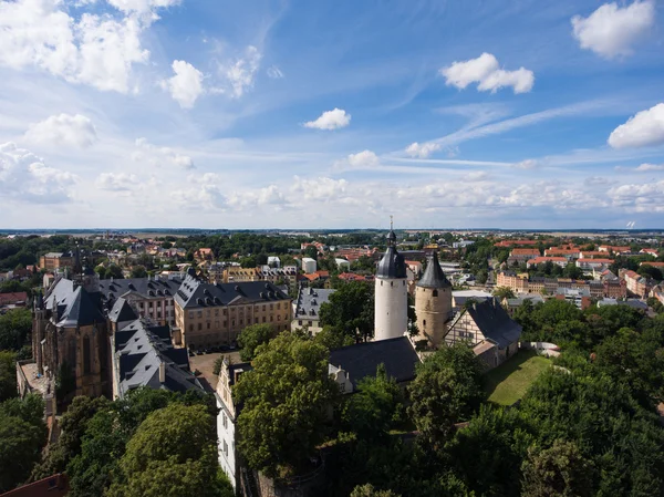 Aerial View Altenburg Turyngii zamek średniowiecznej Starówki — Zdjęcie stockowe