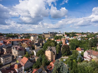 Havadan görünümü Altenburg Thuringia kale eski ortaçağ şehir