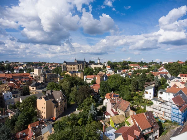 Aerial View Altenburg Turyngii zamek średniowiecznej Starówki — Zdjęcie stockowe