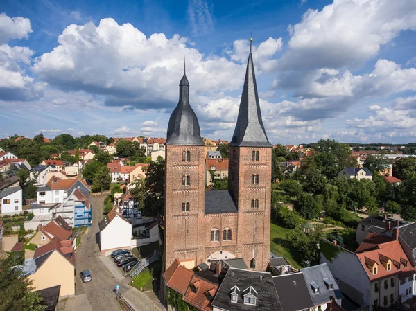 Rote Spitzen Altenburg medeltida staden rött torn gamla — Stockfoto