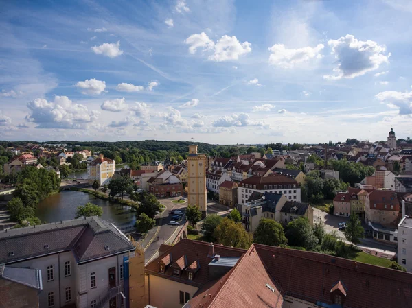 Aerial View Altenburg Thüringen kasteel oude middeleeuwse stad — Stockfoto