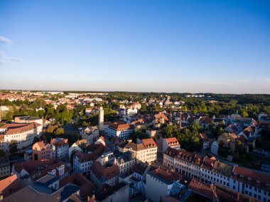 Havadan görünümü Altenburg Thuringia kale eski ortaçağ şehir