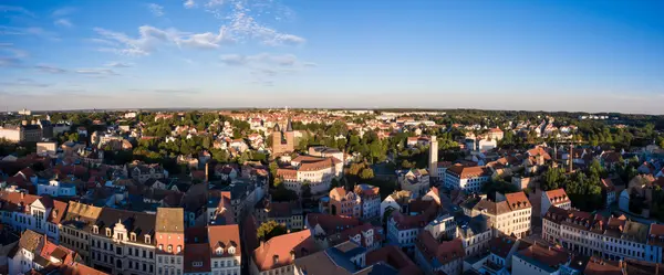 Aerial View Altenburg Thüringen kasteel oude middeleeuwse stad — Stockfoto