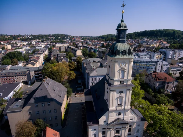 Salvatorkirche Gera kilise salvator havadan görünümü — Stok fotoğraf