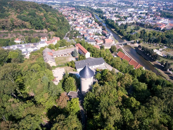 Castillo de Gera osterstein vista aérea thuringia medieval — Foto de Stock