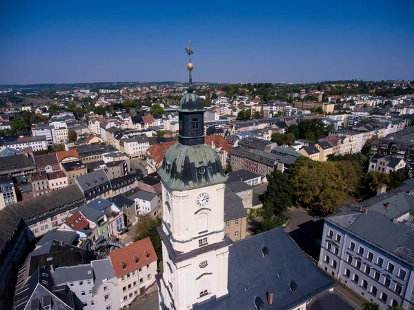 Salvatorkirche Gera chiesa salvatore vista aerea — Foto Stock