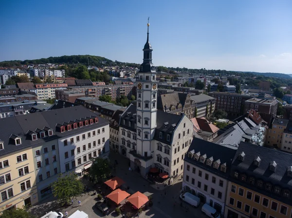Rådhustornet i Gera antenn se arkitekturen Thüringen — Stockfoto
